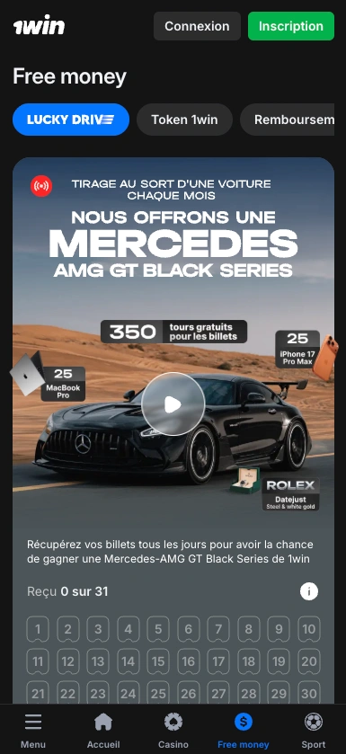 1win Android - capture d'écran 3